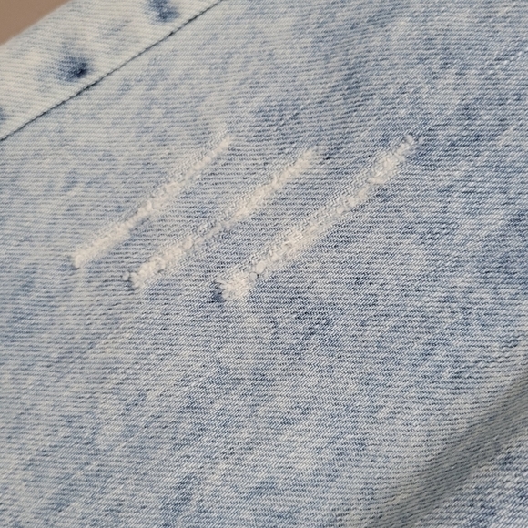 Litz By Uniq Women's Boyfriend Wide Leg Acid Wash Distressed Jeans Size 9/29 - Picture 9 of 16